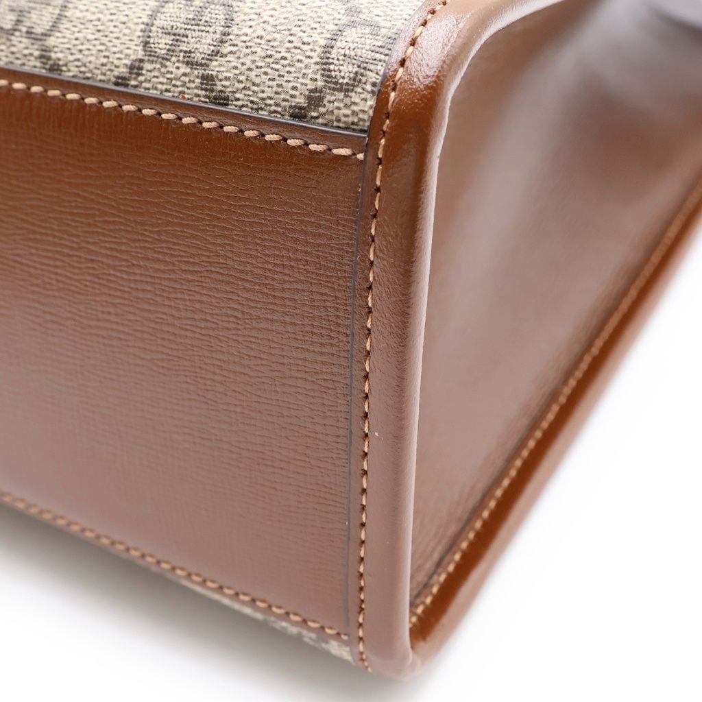 Gucci Interlocking Tote Back 2-Way Shoulder Canvas Brown — view 5