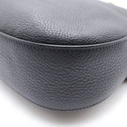 Prada Vitello Phoenix Leather Stripe Shoulder Bag Black — view 6