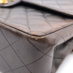 Chanel Maxi Quilted 30 Lambskin Gold Chain Shoulder Bag Black — view 5