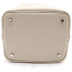Hermes Picotin Lock MM Handbag Taurillon Clemence Silver Cles Gray — view 4