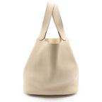 Hermes Picotin GM Handbag Silver Taurillon Clemence Parchemin — view 3