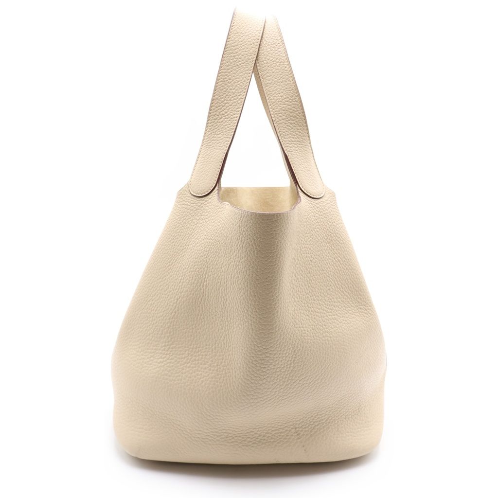 Hermes Picotin GM Handbag Silver Taurillon Clemence Parchemin — view 3