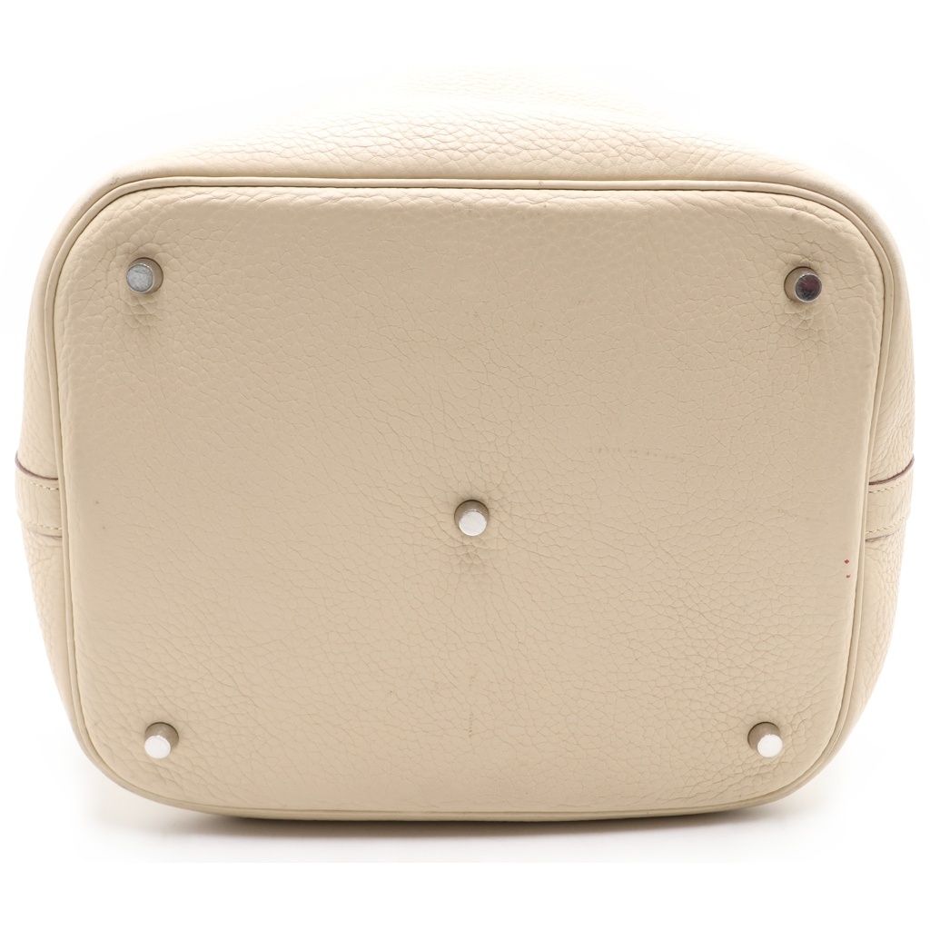 Hermes Picotin GM Handbag Silver Taurillon Clemence Parchemin — view 4