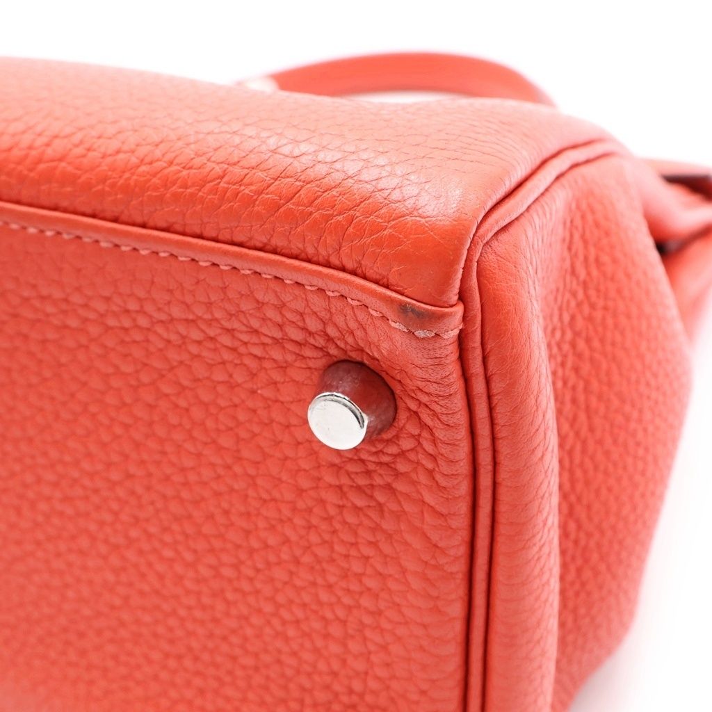 Hermes Kelly 32 2-Way Shoulder Back Retourne Silver Taurillon Clemence Rose — view 5
