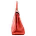 Hermes Kelly 32 2-Way Shoulder Back Retourne Silver Taurillon Clemence Rose — view 3