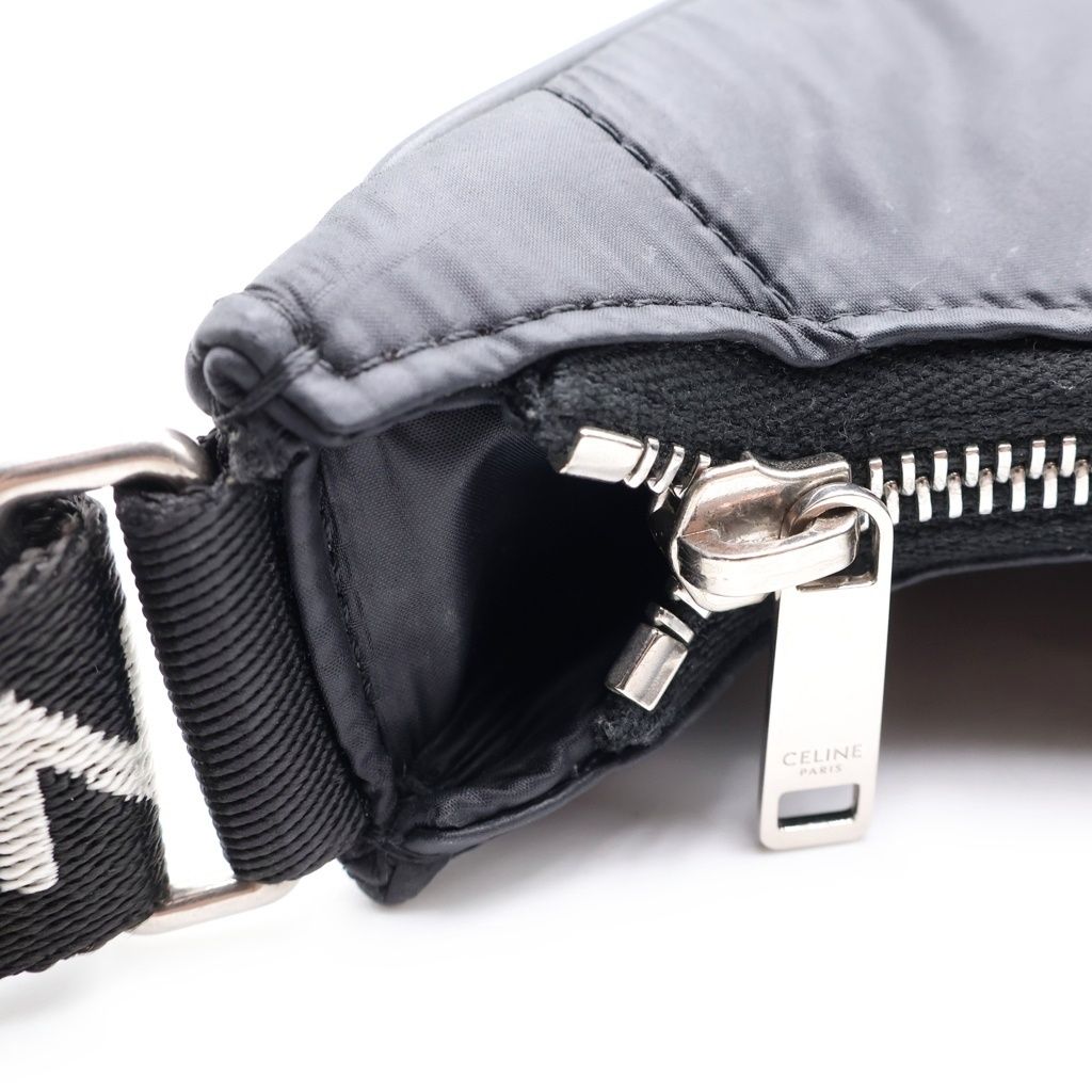 Celine Ava Shoulder Bag Black Nylon Silver — view 7