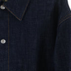 Dior Oblique Cotton Denim Overshirt Shirt Jacket Indigo — view 5