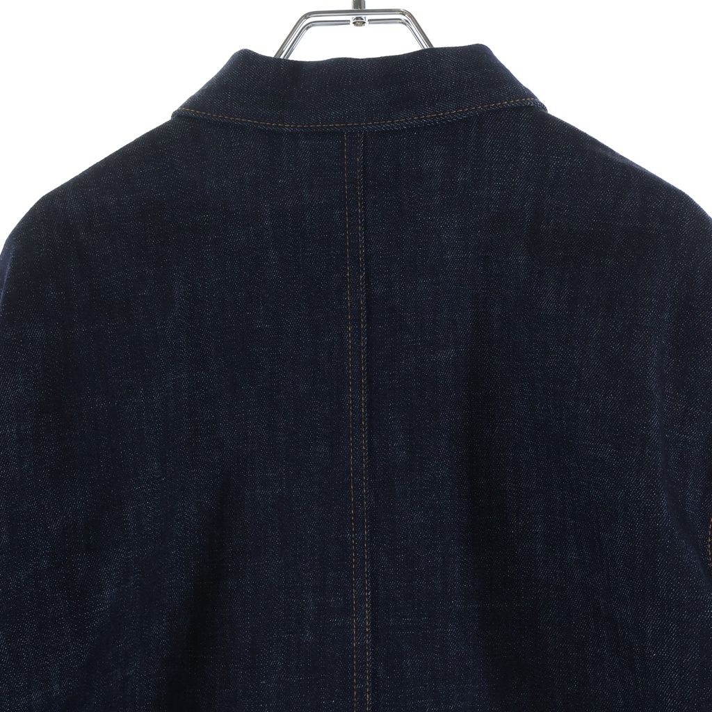 Dior Oblique Cotton Denim Overshirt Shirt Jacket Indigo — view 4