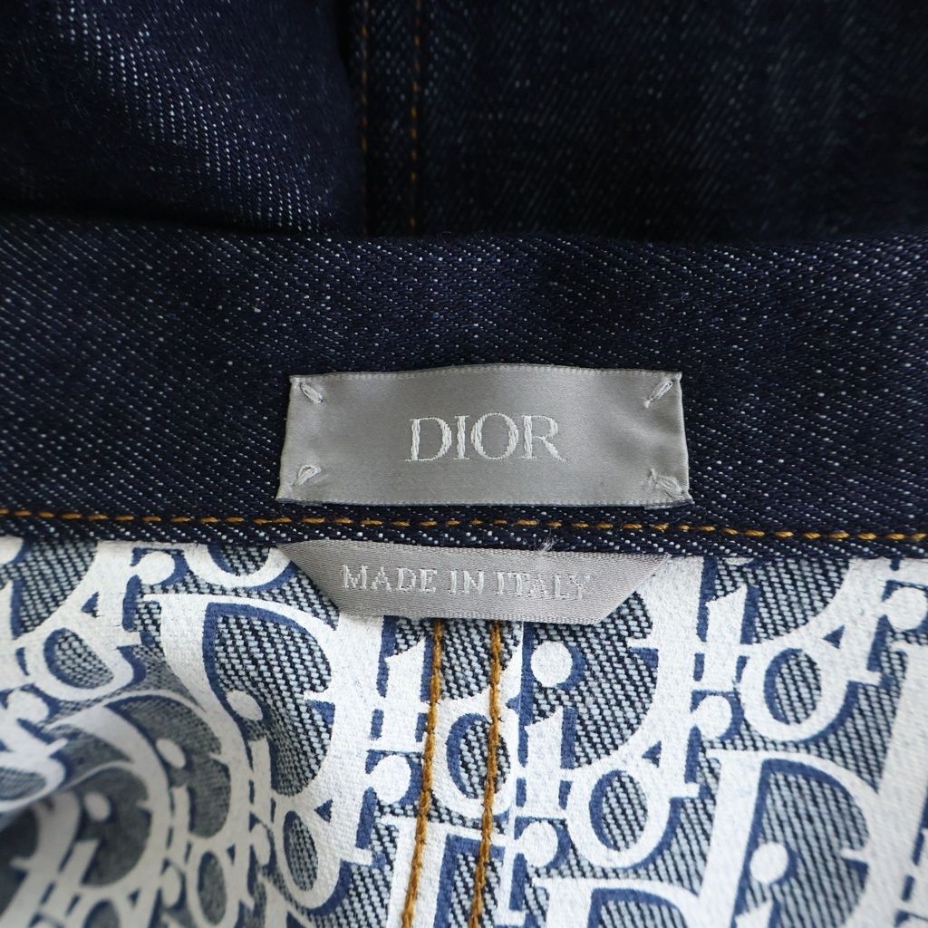 Dior Oblique Cotton Denim Overshirt Shirt Jacket Indigo — view 7