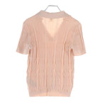 Hermes Coaching Remix Short Sleeve Knit Silk Cotton Pink Sweater — view 2
