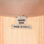 Hermes Coaching Remix Short Sleeve Knit Silk Cotton Pink Sweater — view 6