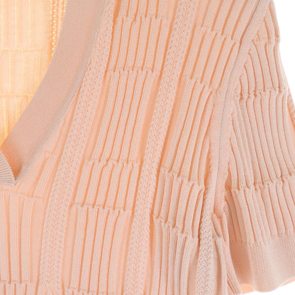 Hermes Coaching Remix Short Sleeve Knit Silk Cotton Pink Sweater — view 4