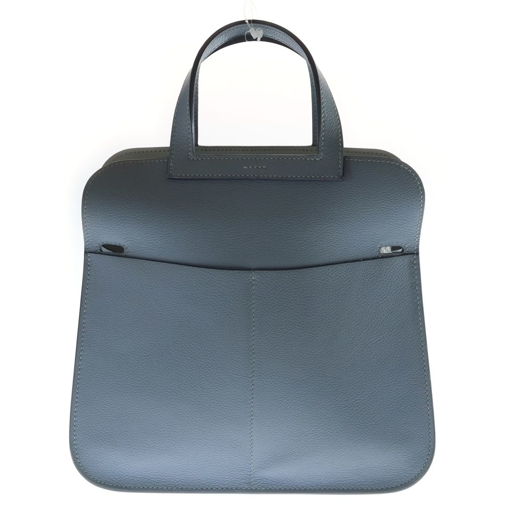 Hermes Halzan 25 Color Silver 2-Way Shoulder Bag Blue — view 2