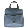 Hermes Halzan 25 Color Silver 2-Way Shoulder Bag Blue