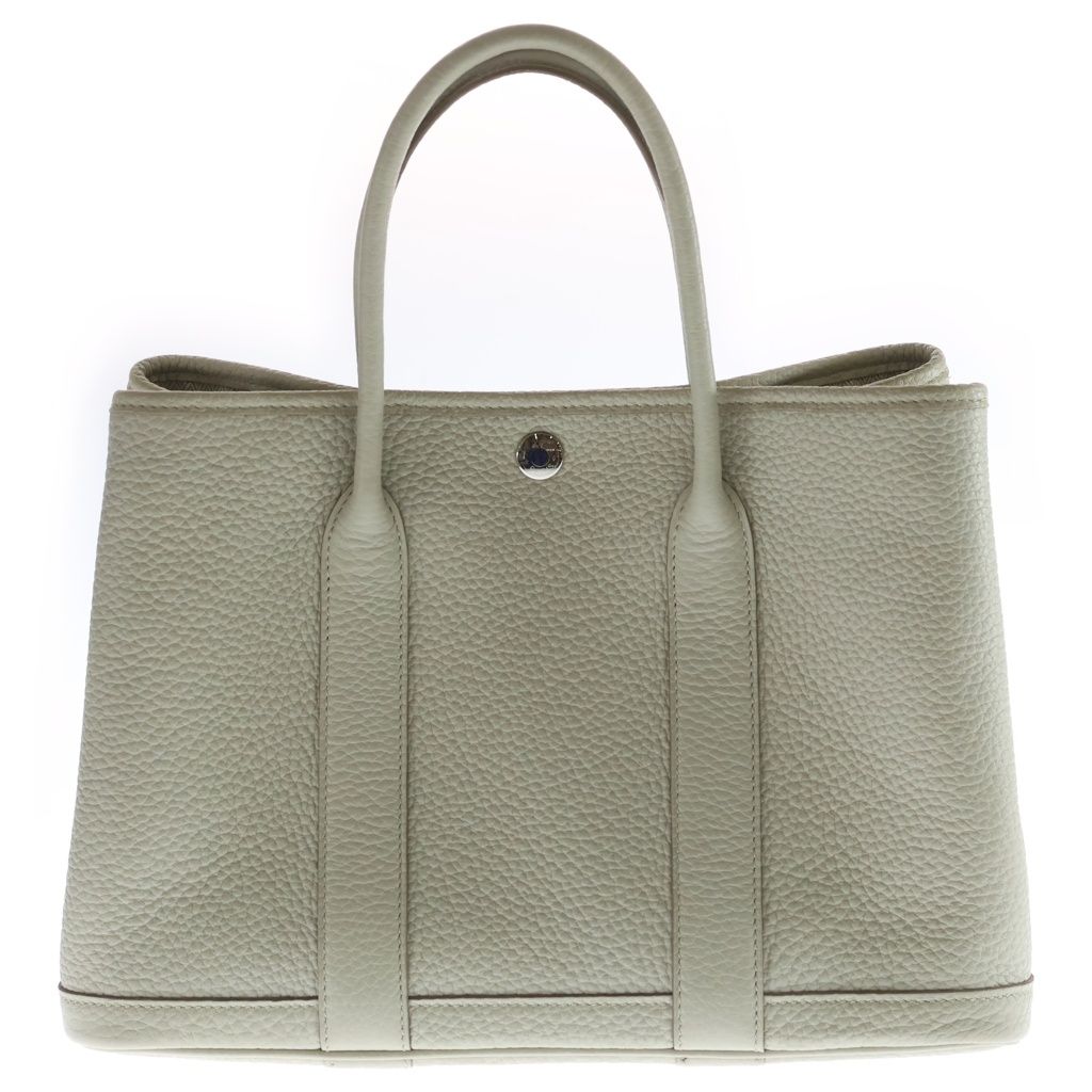 Hermes Garden Party 30 Negonda Silver Tote Beton — view 2