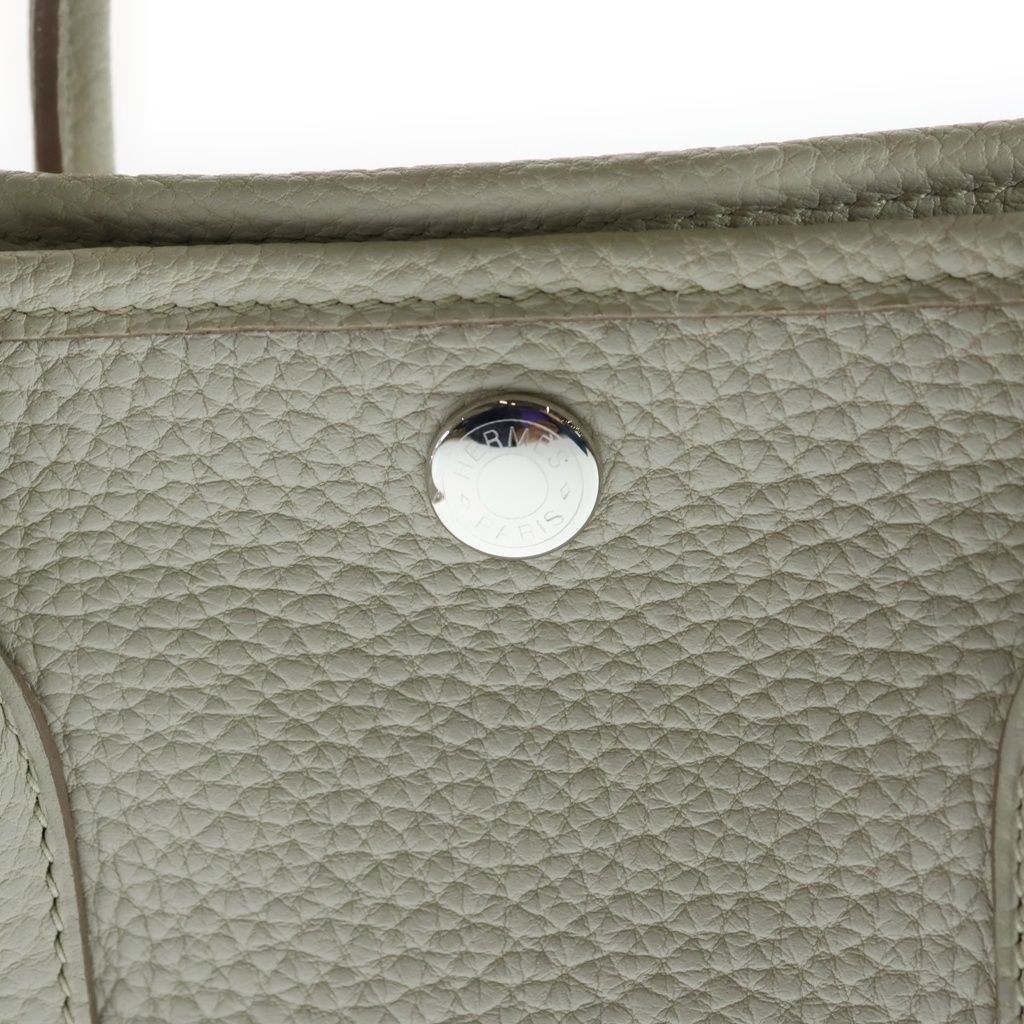Hermes Garden Party 30 Negonda Silver Tote Beton — view 6