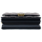 Chanel Mini Quilted 15 Chain Mini Shoulder Bag Black Caviar Leather Gold — view 4