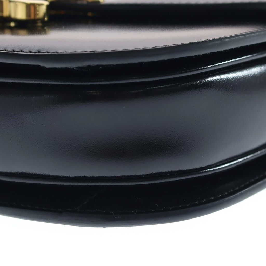 Celine Mini Besace Clair 2-Way Shoulder Bag Black Leather Gold — view 5