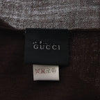Gucci GG Wool Silk Shawl Scarf Brown — view 4