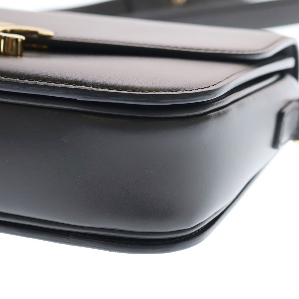 Celine Teen Triomphe Shoulder Bag Gray Calfskin Gold — view 5