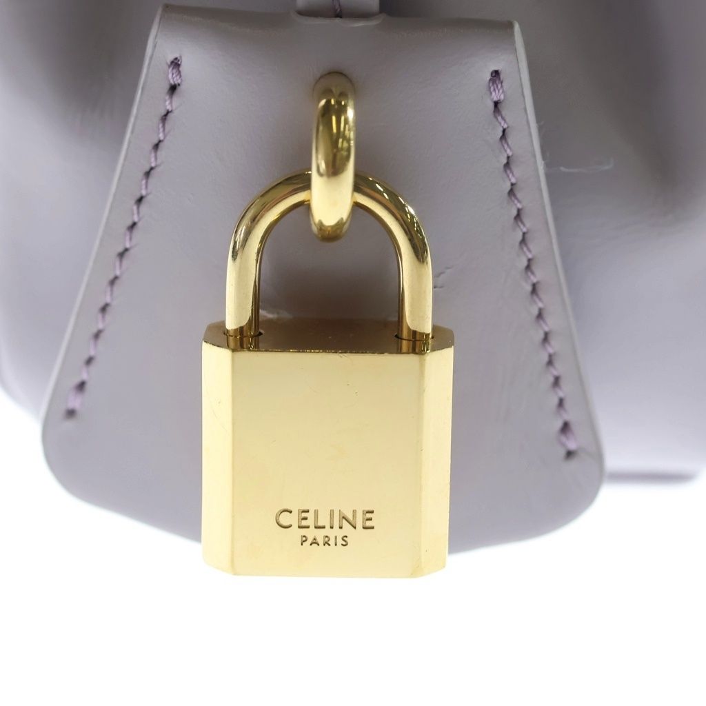 Celine Saes Mini 2-Way Shoulder Bag Light Purple Leather Gold — view 6