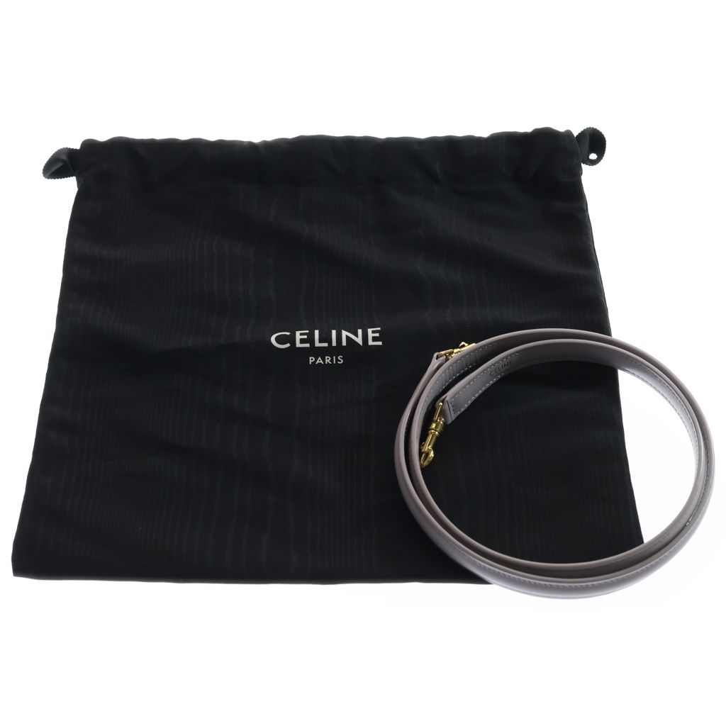 Celine Saes Mini 2-Way Shoulder Bag Light Purple Leather Gold — view 8