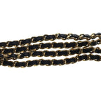 Chanel Quilted Small Bucket Bag Chain Shoulder Drawstring Gold Lambskin Black — view 7