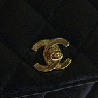 Chanel Quilted CC Logo Turnlock Top Handle Kelly Handbag — view 6