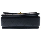 Chanel Mini Quilted Chain Shoulder Bag Black Caviar Leather Gold — view 4
