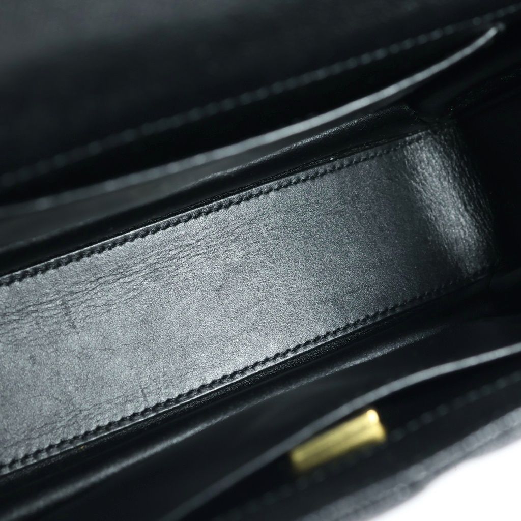 Chanel Mini Quilted Chain Shoulder Bag Black Caviar Leather Gold — view 7
