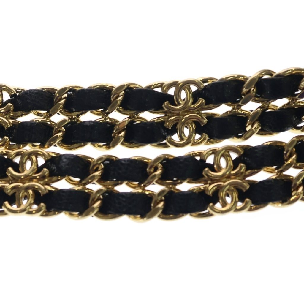 Chanel Mini Quilted Chain Shoulder Bag Black Caviar Leather Gold — view 6
