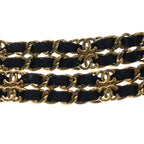 Chanel Mini Quilted Chain Shoulder Bag Black Caviar Leather Gold — view 6
