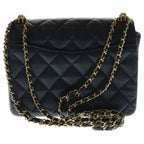 Chanel Mini Quilted Chain Shoulder Bag Black Caviar Leather Gold — view 2