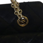 Chanel Quilted 2.55 Chain Shoulder Gold Aged Calf Leather Black Handbag — view 7