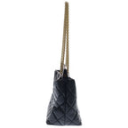 Chanel Quilted 2.55 Chain Shoulder Gold Aged Calf Leather Black Handbag — view 3