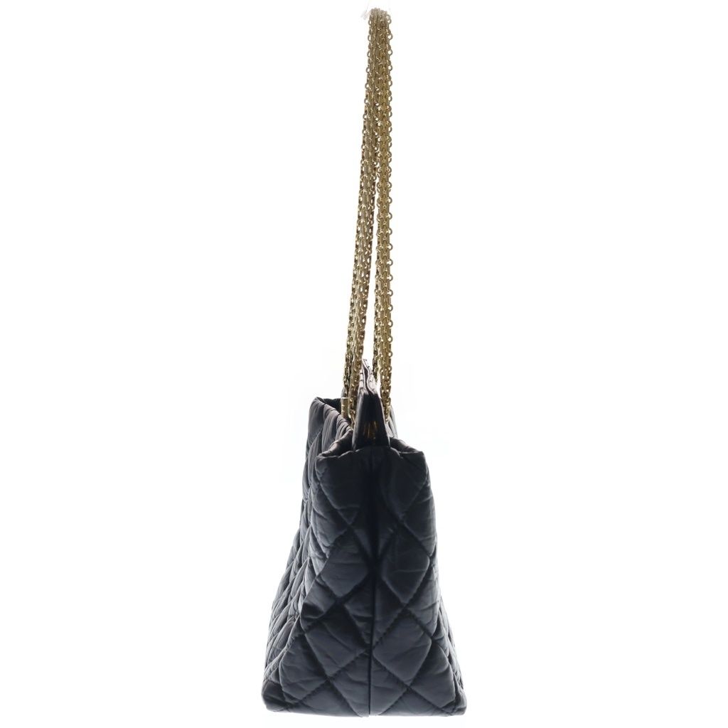 Chanel Quilted 2.55 Chain Shoulder Gold Aged Calf Leather Black Handbag — view 3