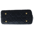 Chanel Quilted 2.55 Chain Shoulder Gold Aged Calf Leather Black Handbag — view 4