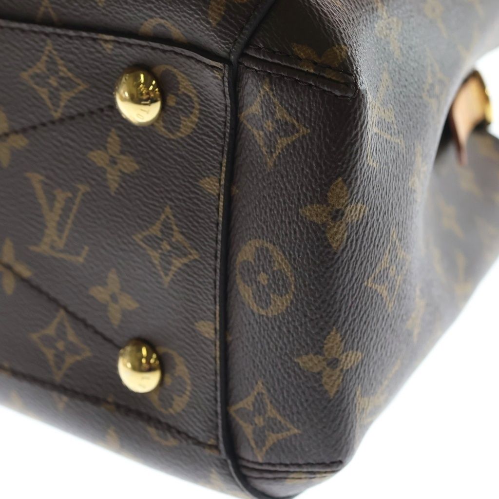 Louis Vuitton Monogram Montaigne MM Leather 2-Way Shoulder Bag Brown — view 5