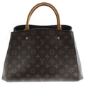 Louis Vuitton Monogram Montaigne MM Leather 2-Way Shoulder Bag Brown