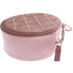 Chanel Quilted Mini Round Chain Shoulder Ultra Stitch Silver Lambskin Pink — view 5