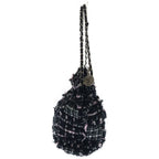 Chanel 22 Small Chain Tote Black Pink Tweed Silver — view 3