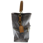Louis Vuitton Monogram Meri 2-Way Shoulder Bag Brown Leather Gold — view 3