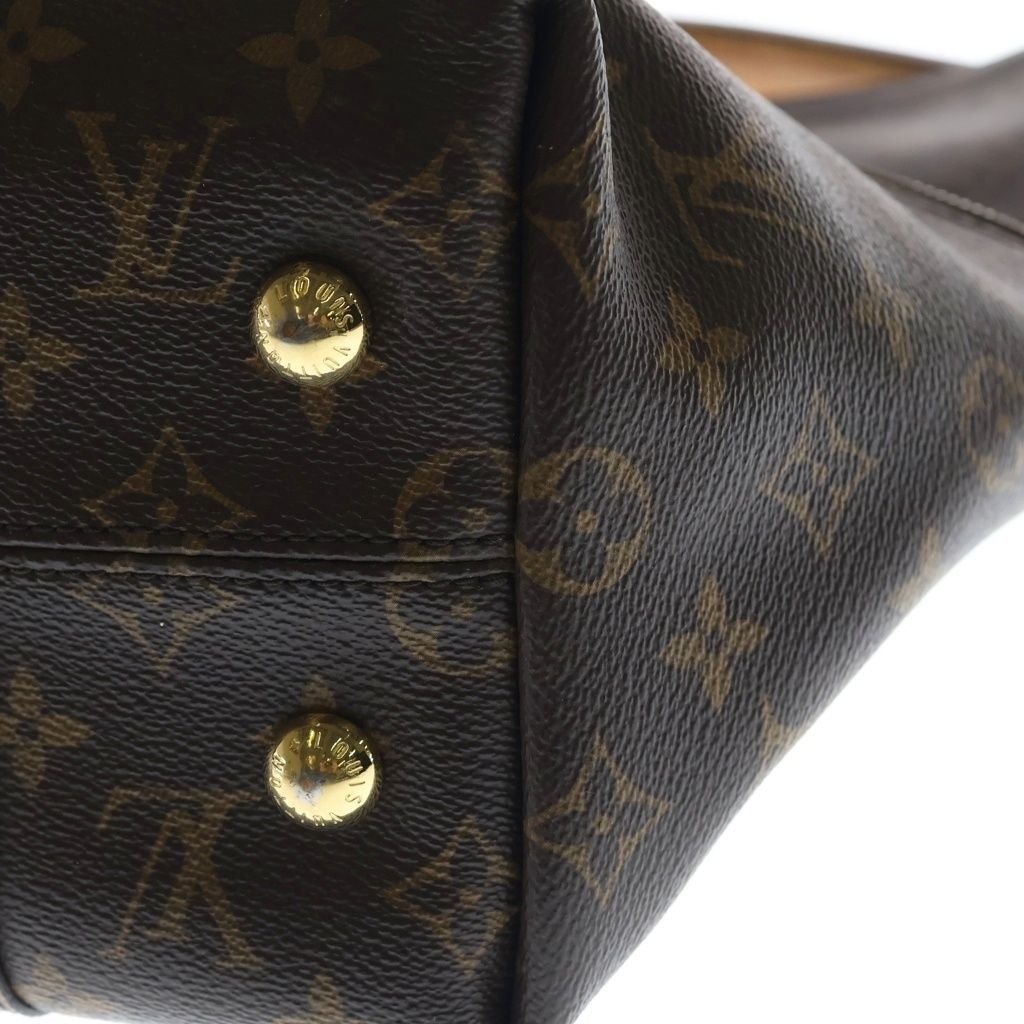 Louis Vuitton Monogram Meri 2-Way Shoulder Bag Brown Leather Gold — view 5