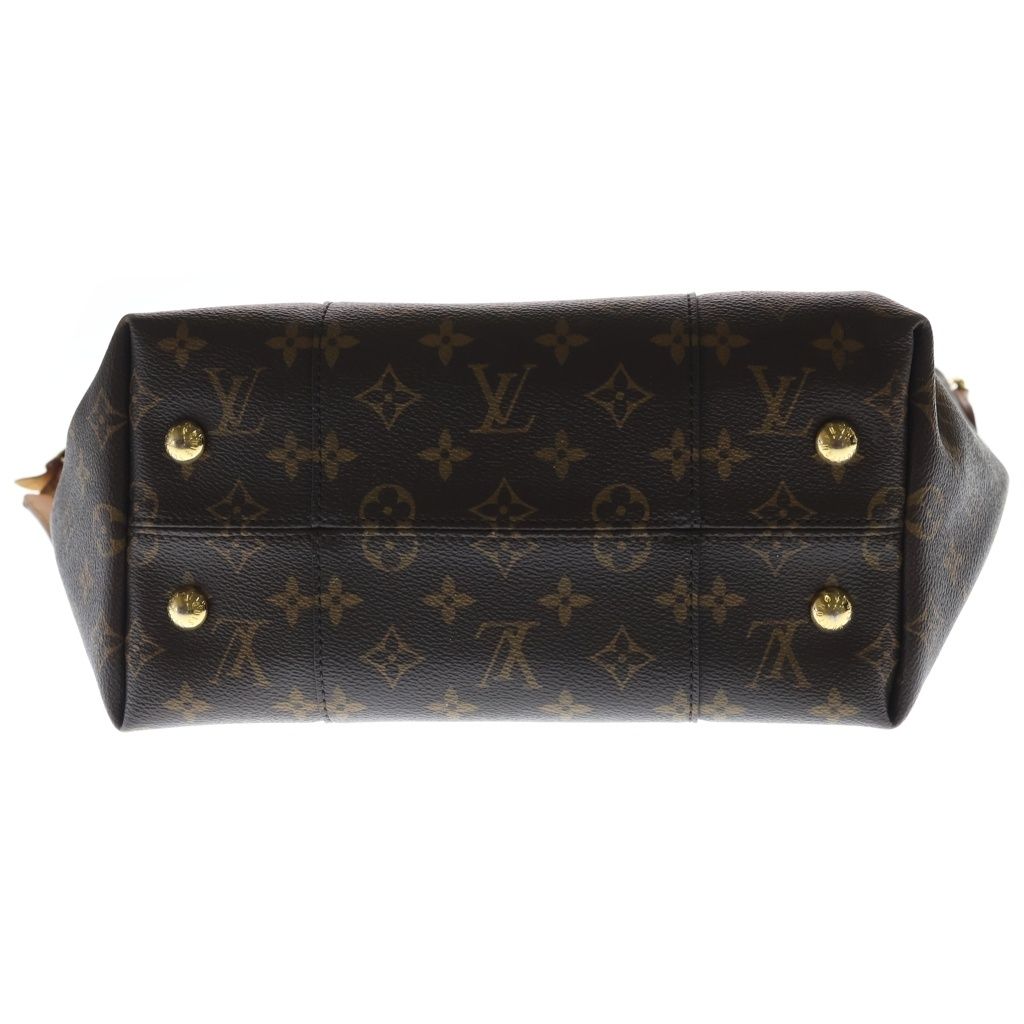 Louis Vuitton Monogram Meri 2-Way Shoulder Bag Brown Leather Gold — view 4