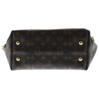 Louis Vuitton Monogram Meri 2-Way Shoulder Bag Brown Leather Gold — view 4
