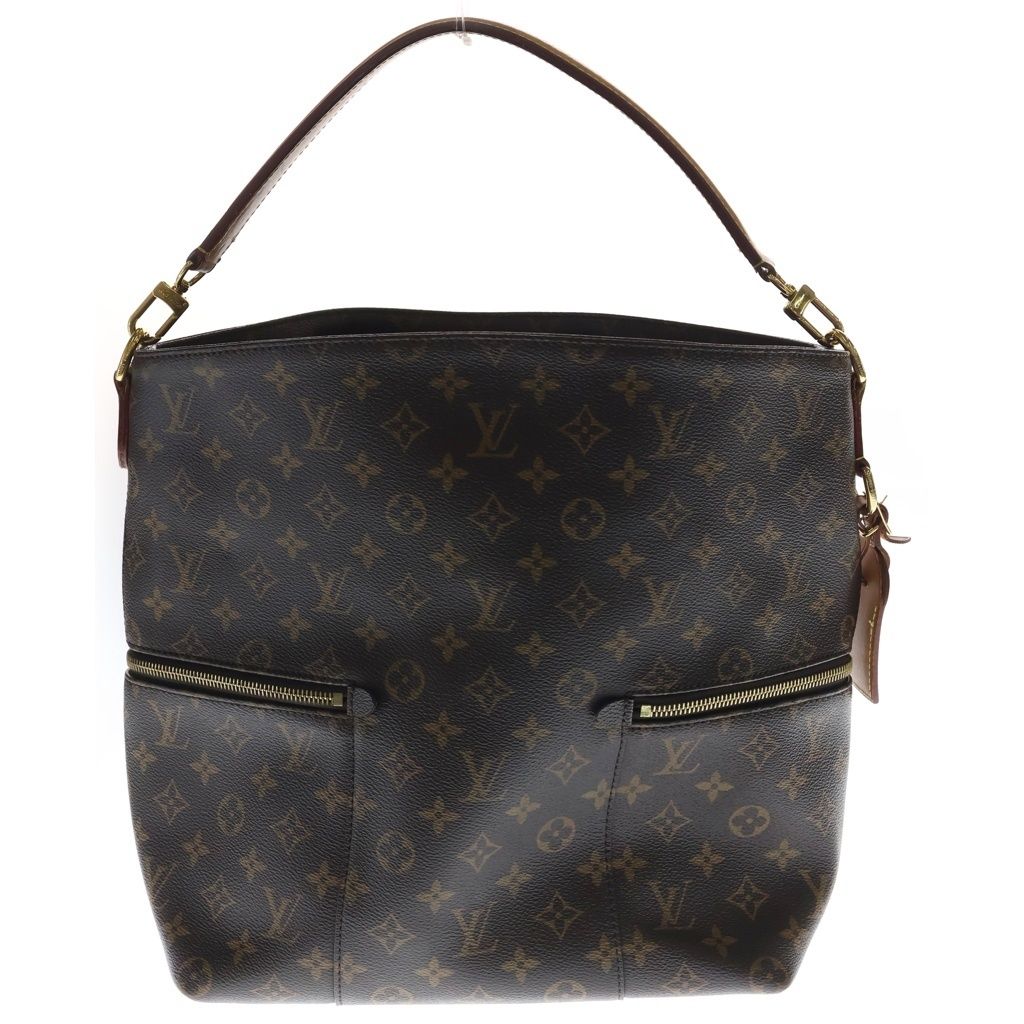 Louis Vuitton Monogram Meri 2-Way Shoulder Bag Brown Leather Gold — view 2