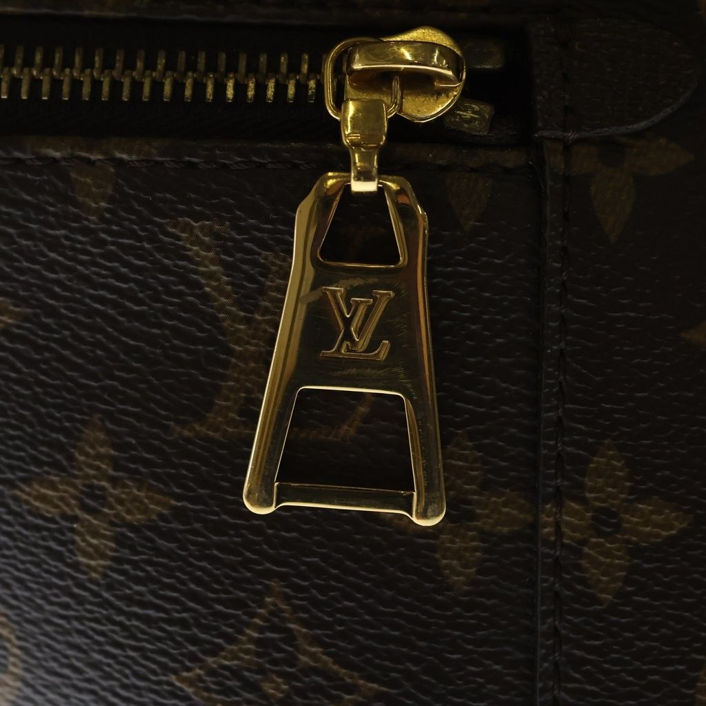 Louis Vuitton Monogram Meri 2-Way Shoulder Bag Brown Leather Gold — view 7