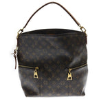 Louis Vuitton Monogram Meri 2-Way Shoulder Bag Brown Leather Gold