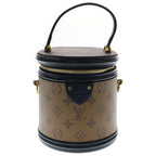 Louis Vuitton Monogram Reverse Cannes 2-Way Shoulder Bag Brown Black Leather