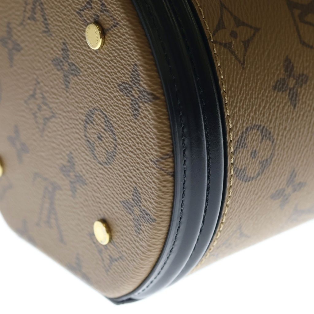Louis Vuitton Monogram Reverse Cannes 2-Way Shoulder Bag Brown Black Leather — view 5